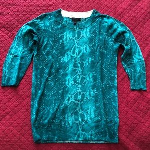 J.crew merino wool snakeskin print sweater.